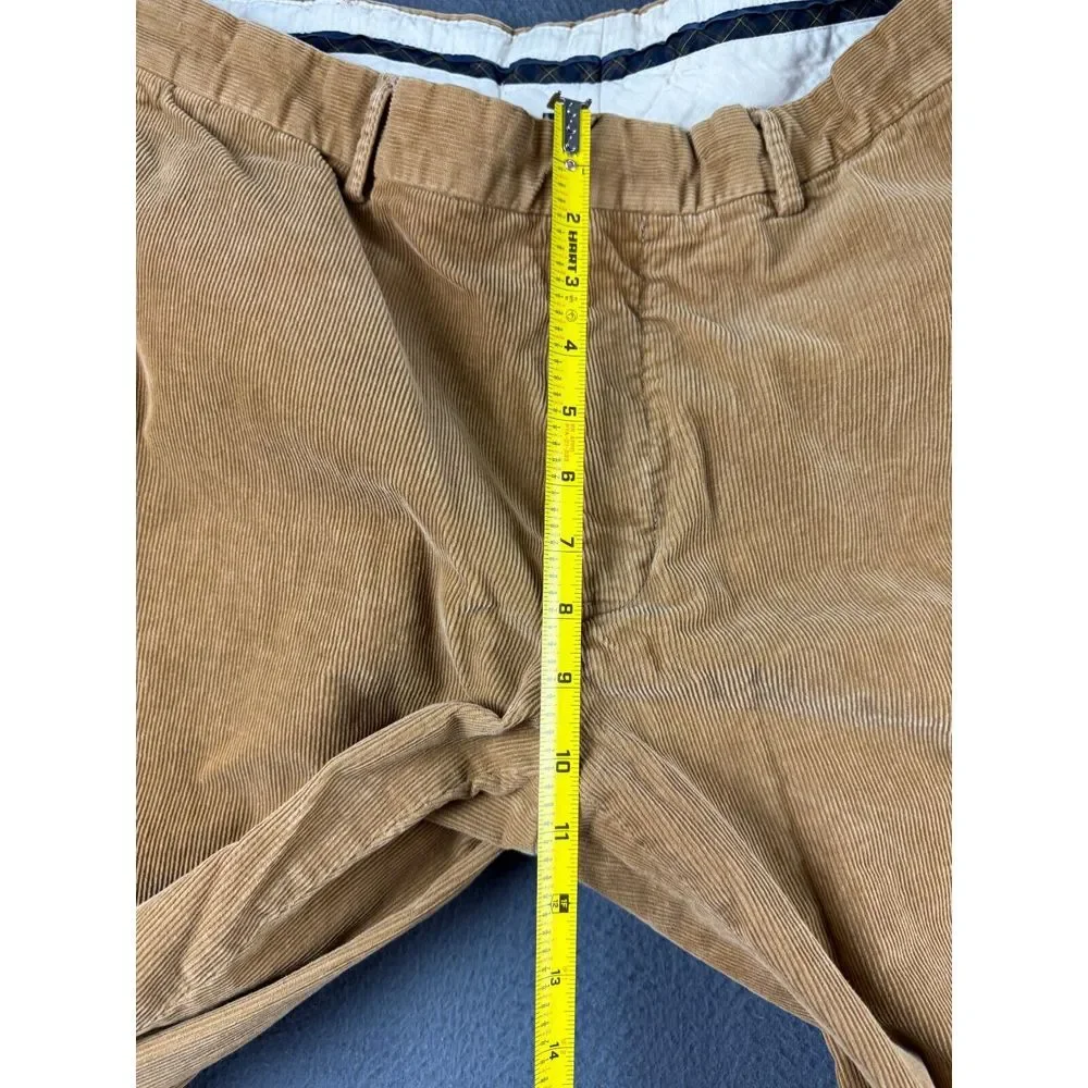 Polo Ralph Lauren Pants Men's 37x33* Brown Corduroy Vintage Flat‎ Front Retro*